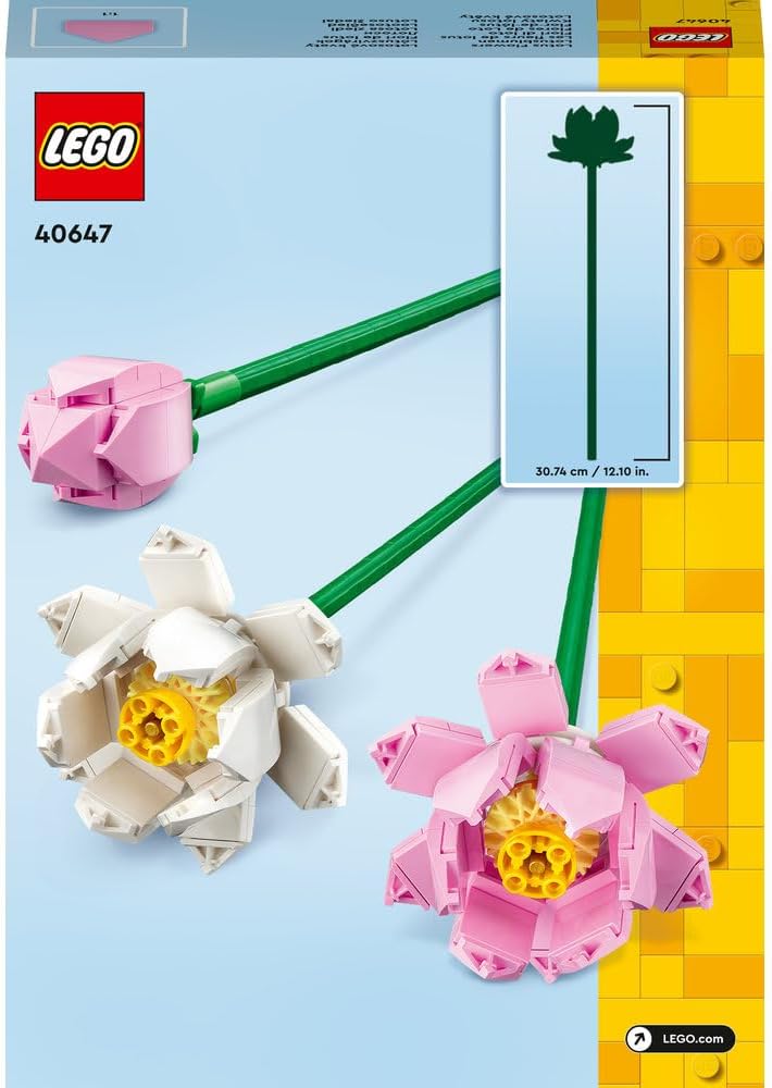 LEGO Botanicals Lotus Flowers - Faux Flower Bouquet Building Set for 8+ Year Old Girls and Boys - image 8