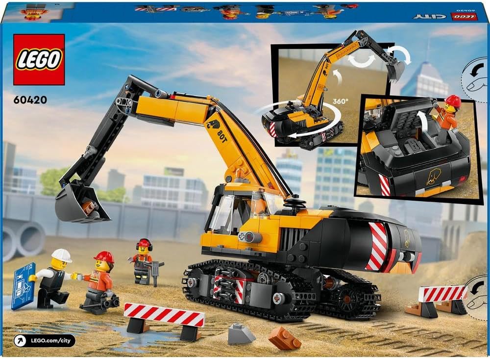 LEGO City Yellow Construction Excavator Toy Digger for 8 Plus Year Old Boys - image 7