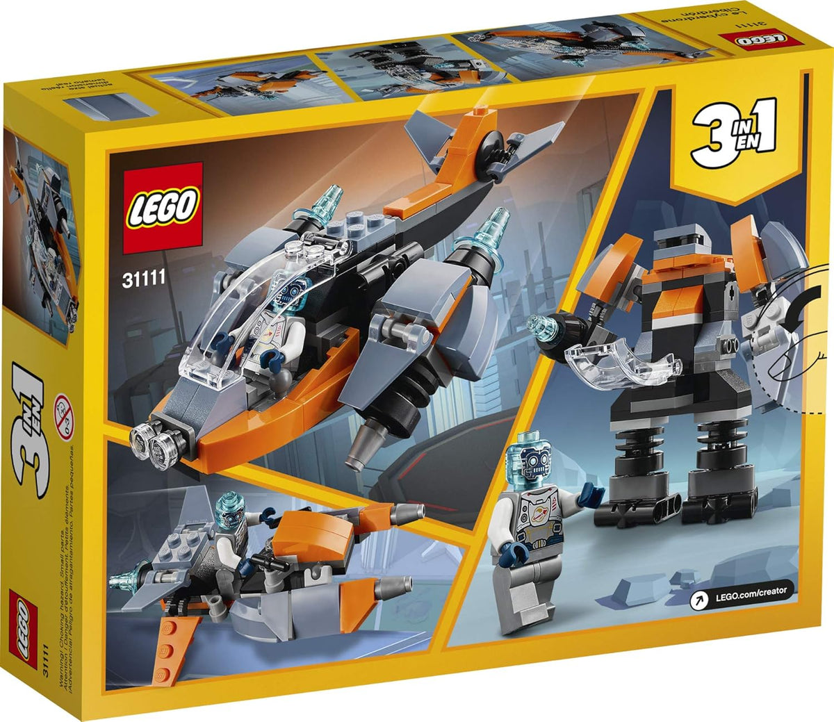 LEGO Creator 3 in 1 Cyber Drone Space Toys - image 6