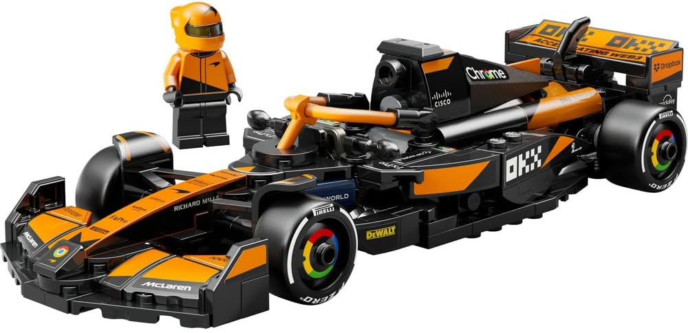 LEGO Speed Champions McLaren F1 Team MCL38 Race Car Toy with a Collectible Formula 1 Driver... - image 8
