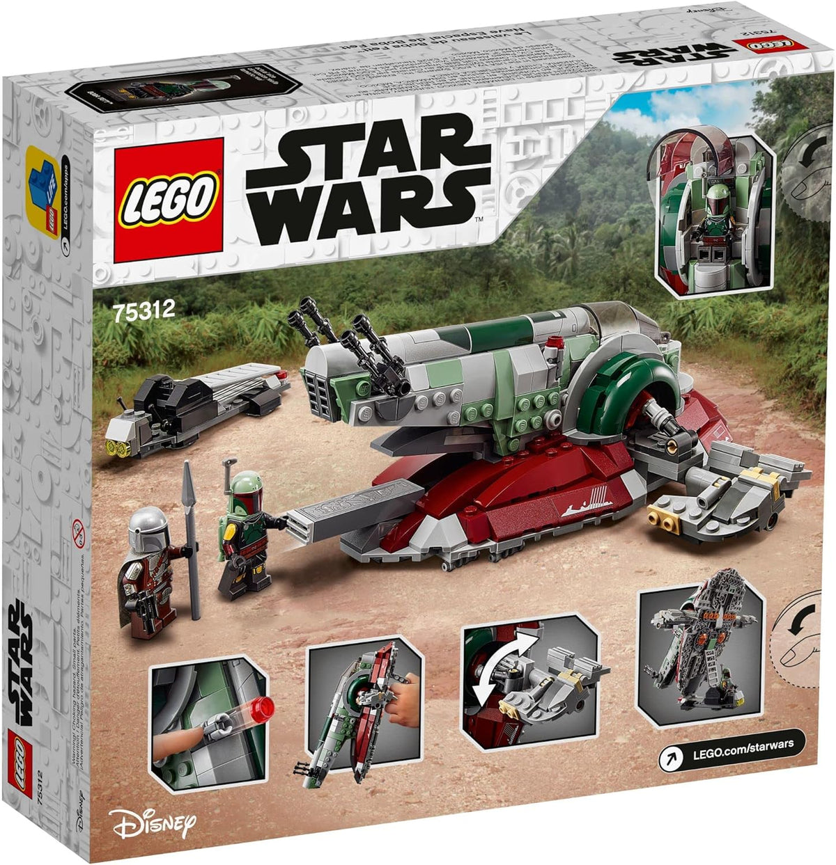 LEGO Star Wars Boba Fett Starship 75312 Building Toy - image 8