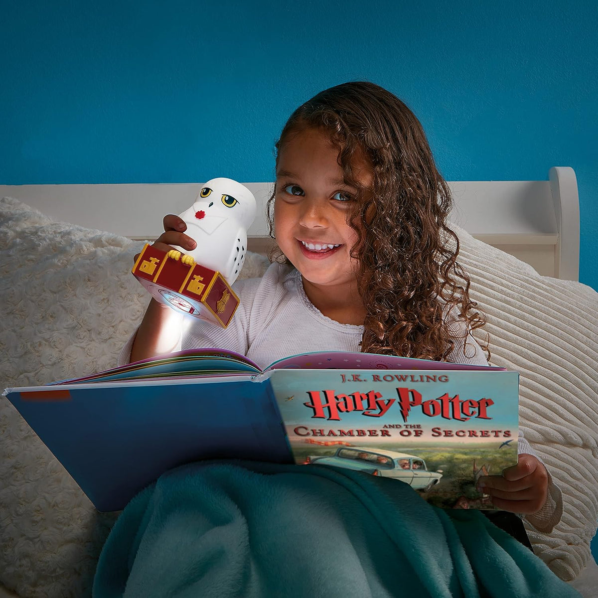 GoGlow 14341 Harry Potter Hedwig Kids Bedside Night Light and Torch Buddy, White - image 2