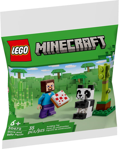 LEGO 30672 Steve and Baby Panda - New. - image 2