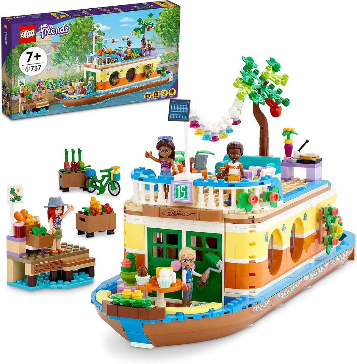 LEGO 41702 Friends The Barge Boat Toy for Children from 7 Years with Garden - image 1