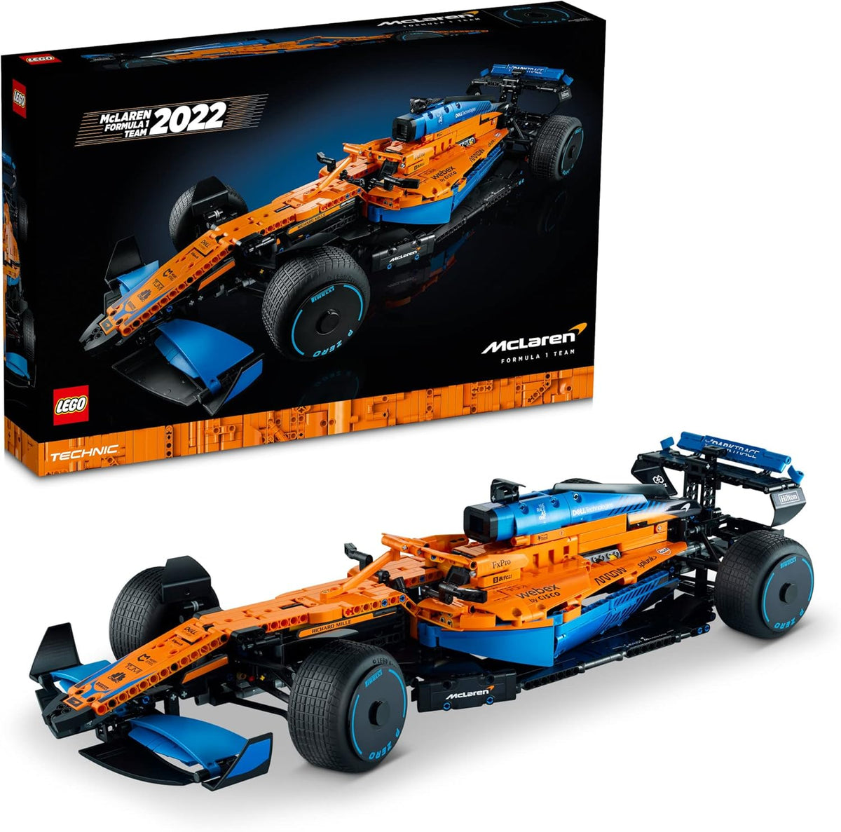 LEGO 42141 Technic McLaren Formula 1 2022 Replica Race Car Model Building Kit - image 1