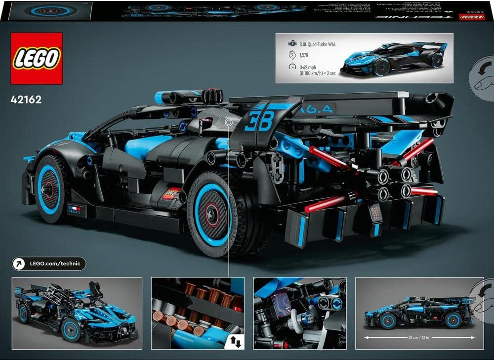 LEGO 42162 Technic Bugatti Bolide Agile Blue Car Model Building Kit - image 6