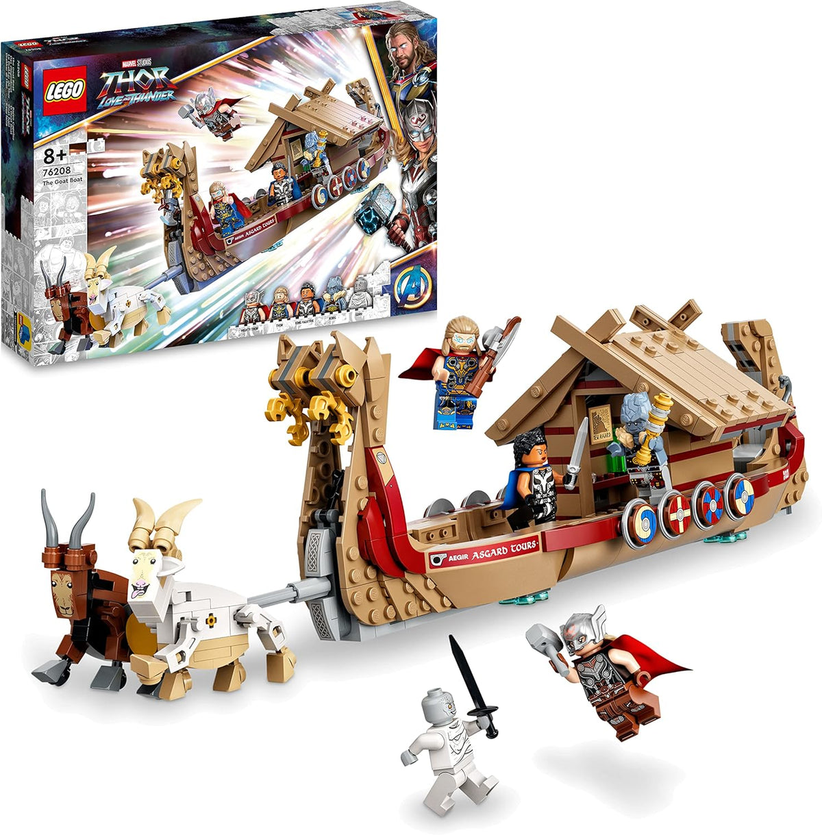 LEGO 76208 Marvel The Goat Boat Buildable Thor Set with Toy Ship - image 1