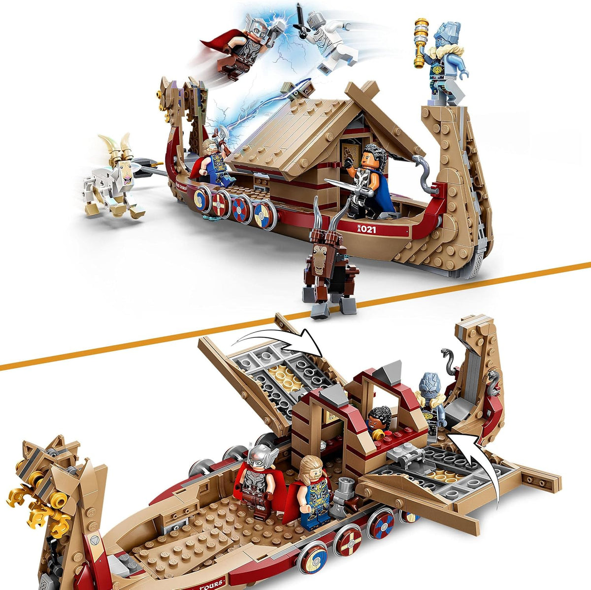 LEGO 76208 Marvel The Goat Boat Buildable Thor Set with Toy Ship - image 5