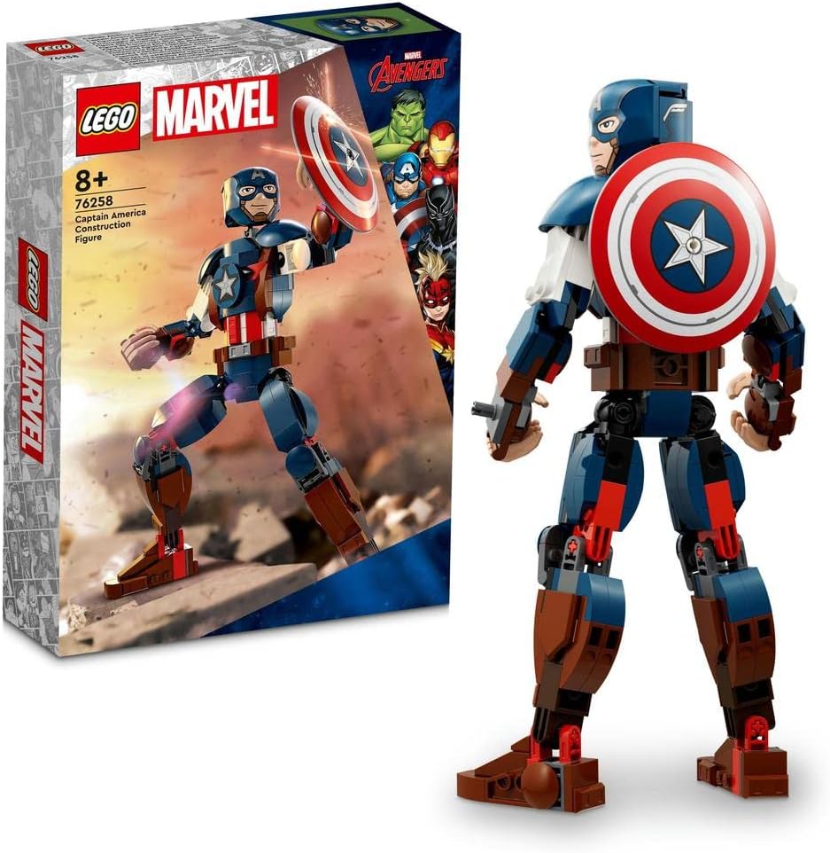LEGO 76258 Marvel Captain America Construction Figure Buildable Toy with Shield - image 1