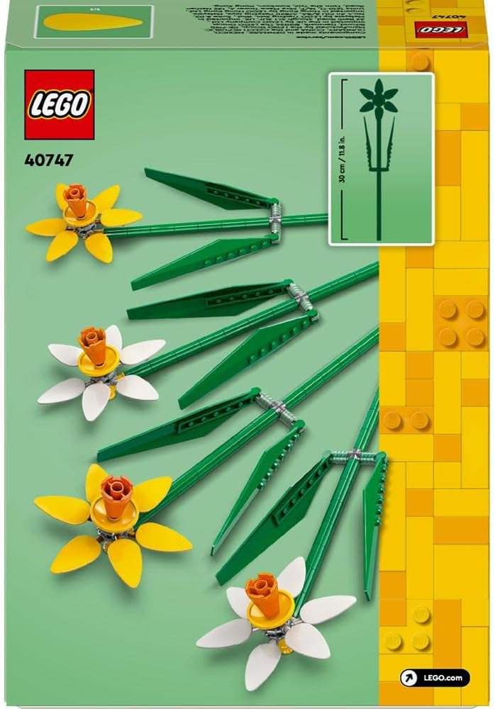 LEGO Botanicals Daffodils - Yellow Artificial Flowers Set for Kids - image 4