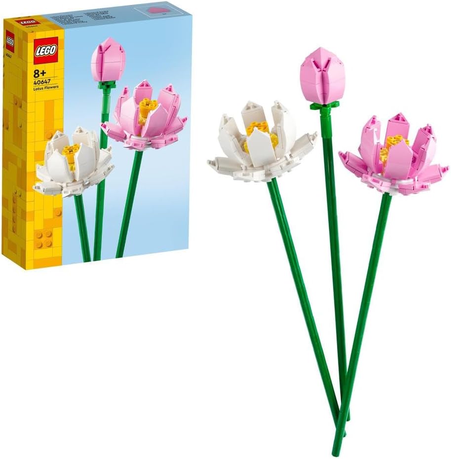 LEGO Botanicals Lotus Flowers - Faux Flower Bouquet Building Set for 8+ Year Old Girls and Boys - image 1