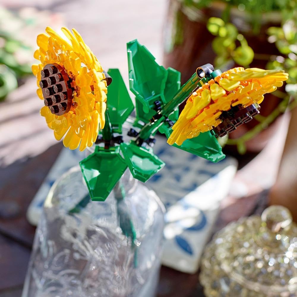 LEGO Botanicals Sunflowers - Yellow Faux Flowers Building Set - image 5