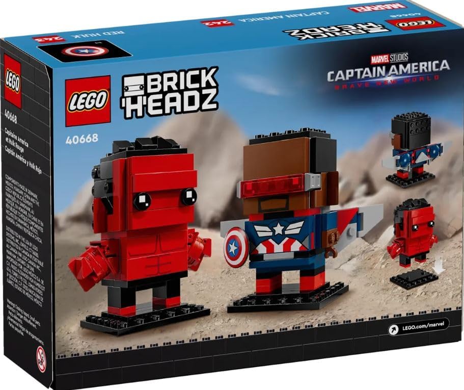 LEGO BrickHeadz Captain America & Red Hulk Figures - image 6