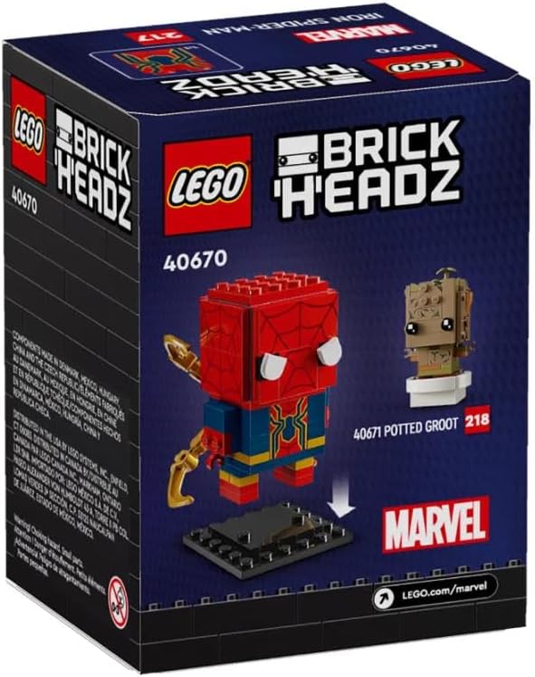 LEGO® BrickHeadz™ Iron Spider-Man 40670 Building Blocks Toy Set - image 3