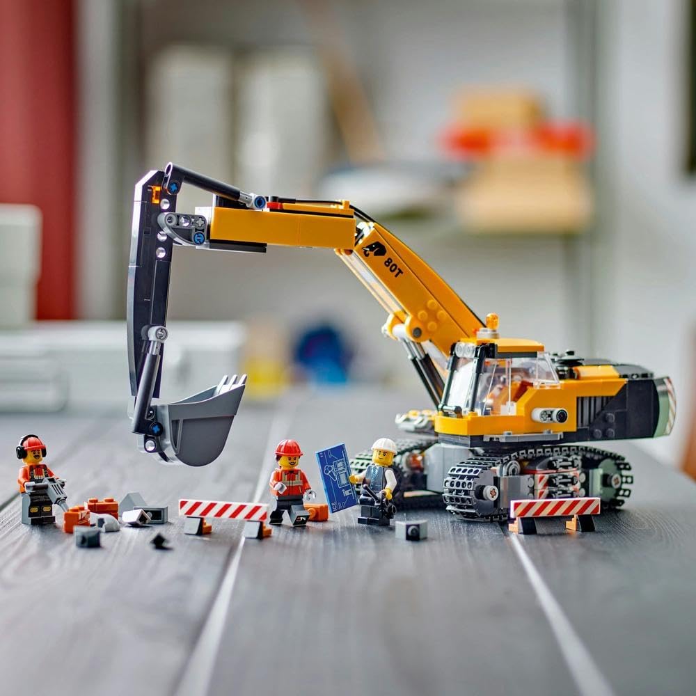 LEGO City Yellow Construction Excavator Toy Digger for 8 Plus Year Old Boys - image 6