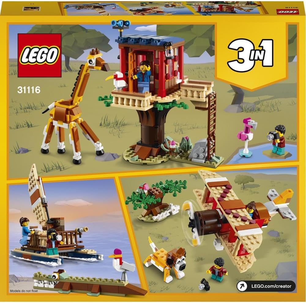 LEGO Creator 3in1 Safari Wildlife Tree House 31116 Building Kit - image 6