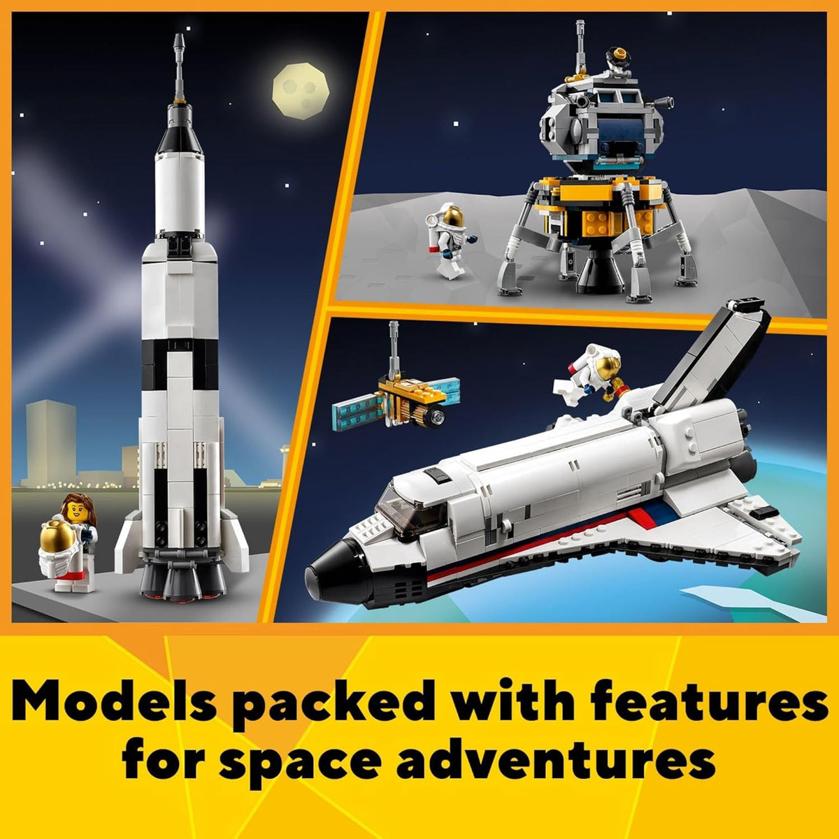 LEGO Creator 3in1 Space Shuttle Adventure 31117 Building Kit; Cool Toys for Kids Who Love Rockets... - image 7