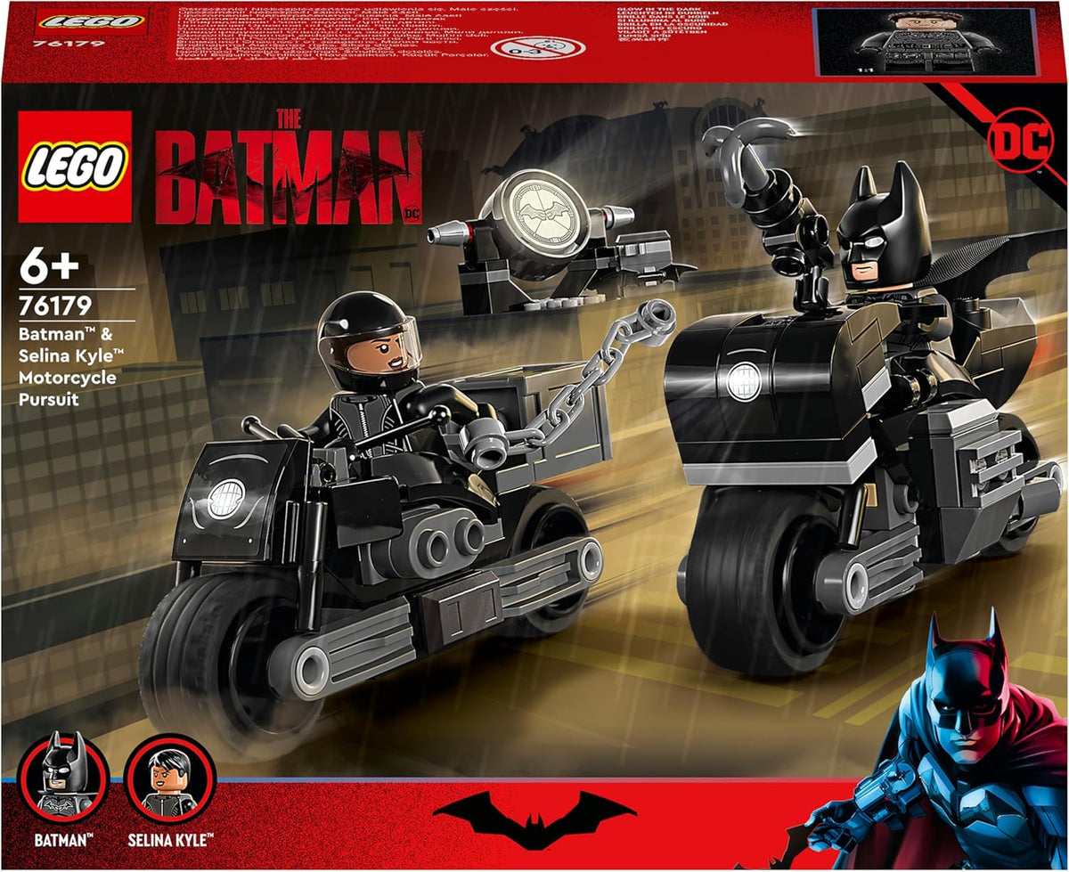 LEGO DC Batman: Batman and Selina Kyle Motorcycle Pursuit 76179 Building Toy Set - image 1