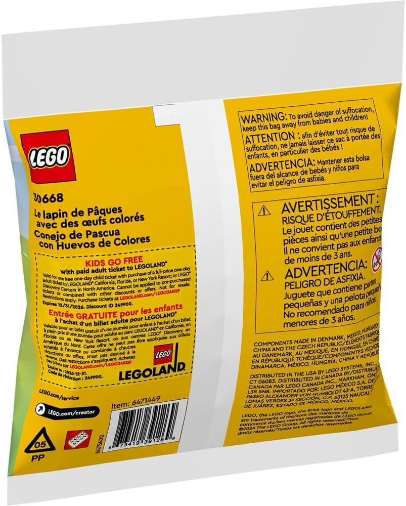 Lego - Easter Bunny with Coloured Eggs - Polybag Easter Gift Box (30668) - image 4