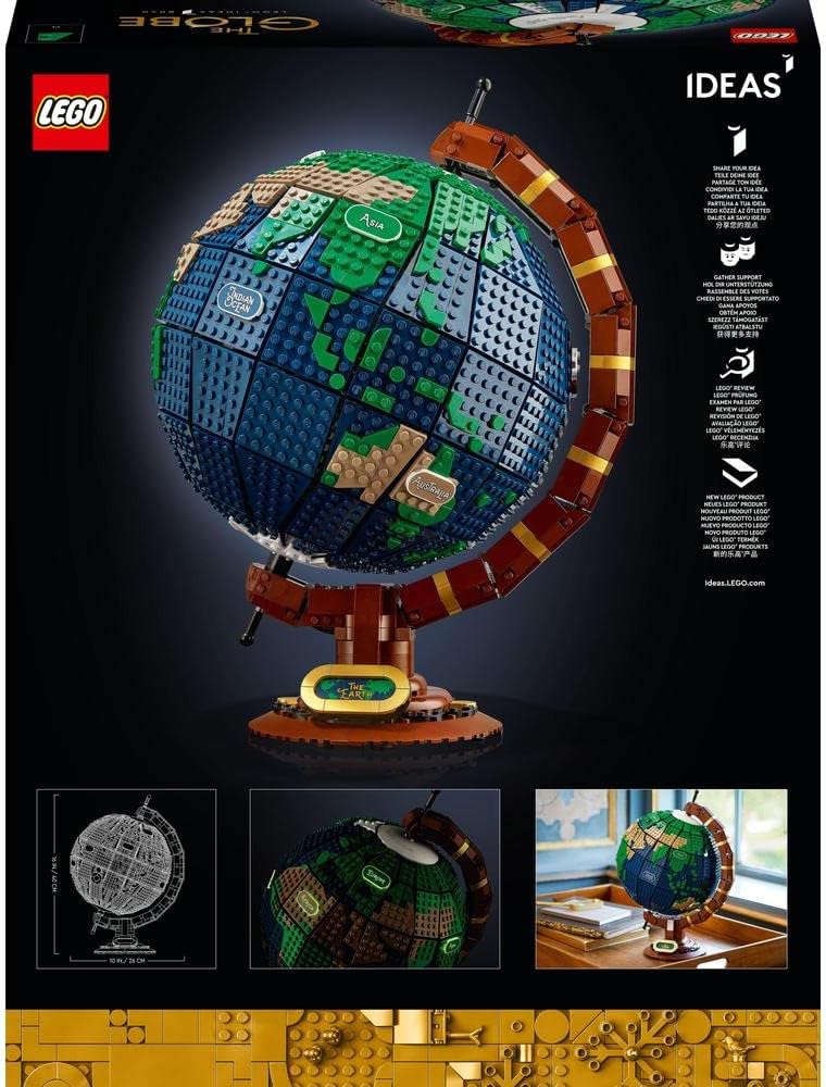 LEGO Ideas The Globe Spinning Model Building Set for Adults - image 8