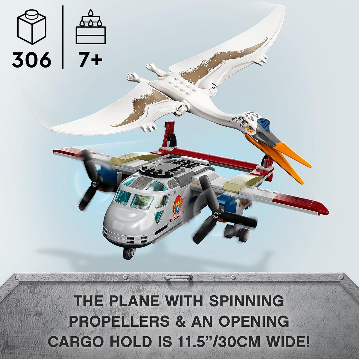 LEGO Jurassic World Quetzalcoatlus Plane Ambush 76947 Building Blocks Toy Set; Toys for Boys - image 3
