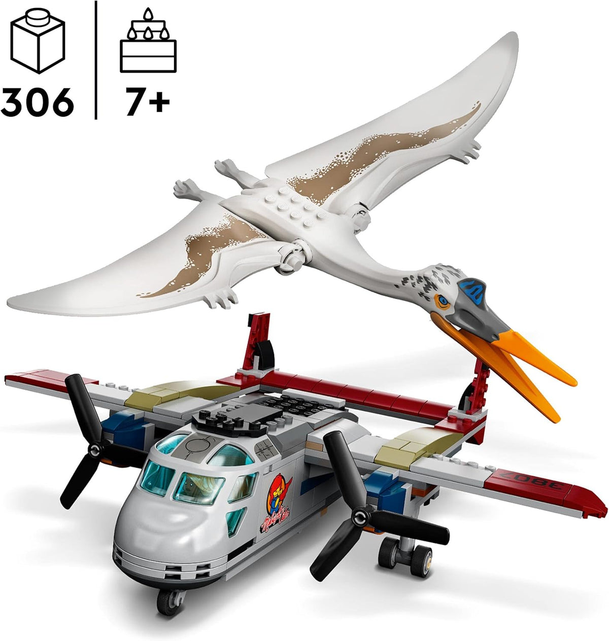 LEGO Jurassic World Quetzalcoatlus Plane Ambush 76947 Building Blocks Toy Set; Toys for Boys - image 8