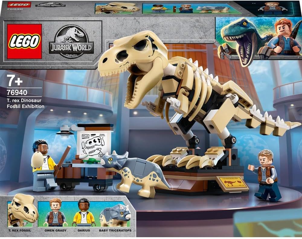 LEGO Jurassic World T. rex Dinosaur Fossil Exhibition 76940 Building Kit - image 2