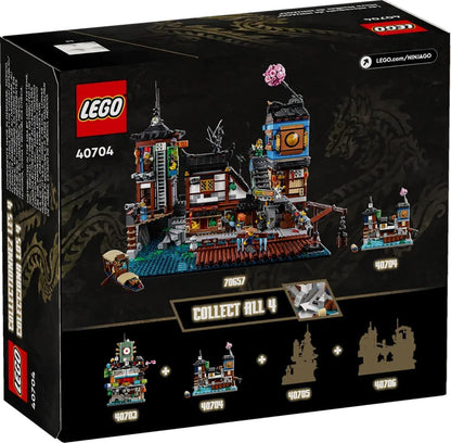 LEGO NINJAGO 40704 Micro Docks Building Set: Miniature Version of NINJAGO City Docks with Market - image 2