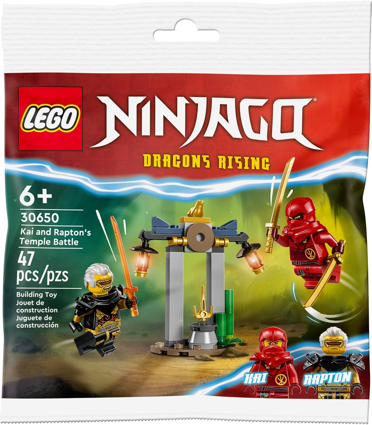 LEGO Ninjago Kais and Rapton's Duel in the Temple Construction Toy - image 2