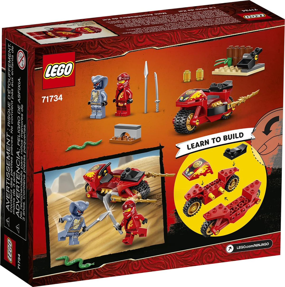 LEGO NINJAGO Legacy Kai’s Blade Cycle 71734 Ninja Motorcycle Playset Building Kit - image 4
