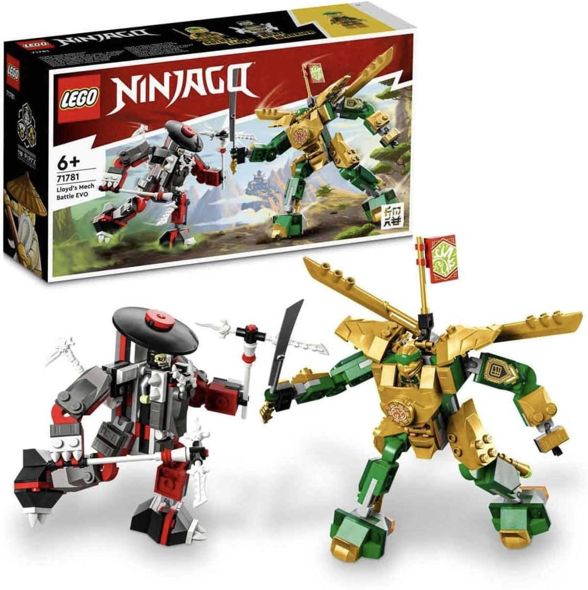 LEGO NINJAGO Lloyd’s Mech Battle EVO 71781 Building Blocks Toy Set; Toys for Boys - image 1