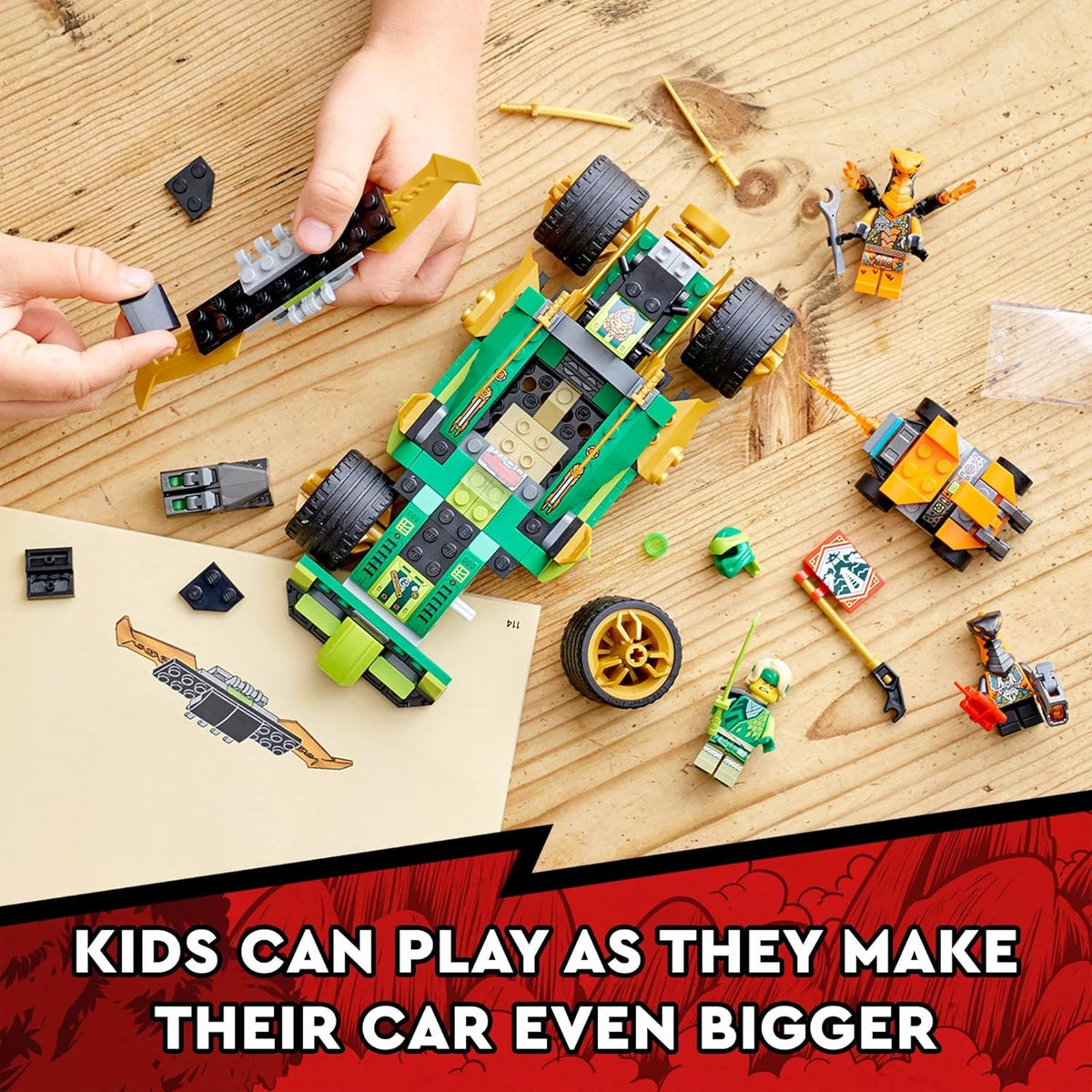 LEGO NINJAGO Lloyd’s Race Car EVO 71763 Building Kit Featuring a Ninja Car Toy - image 4