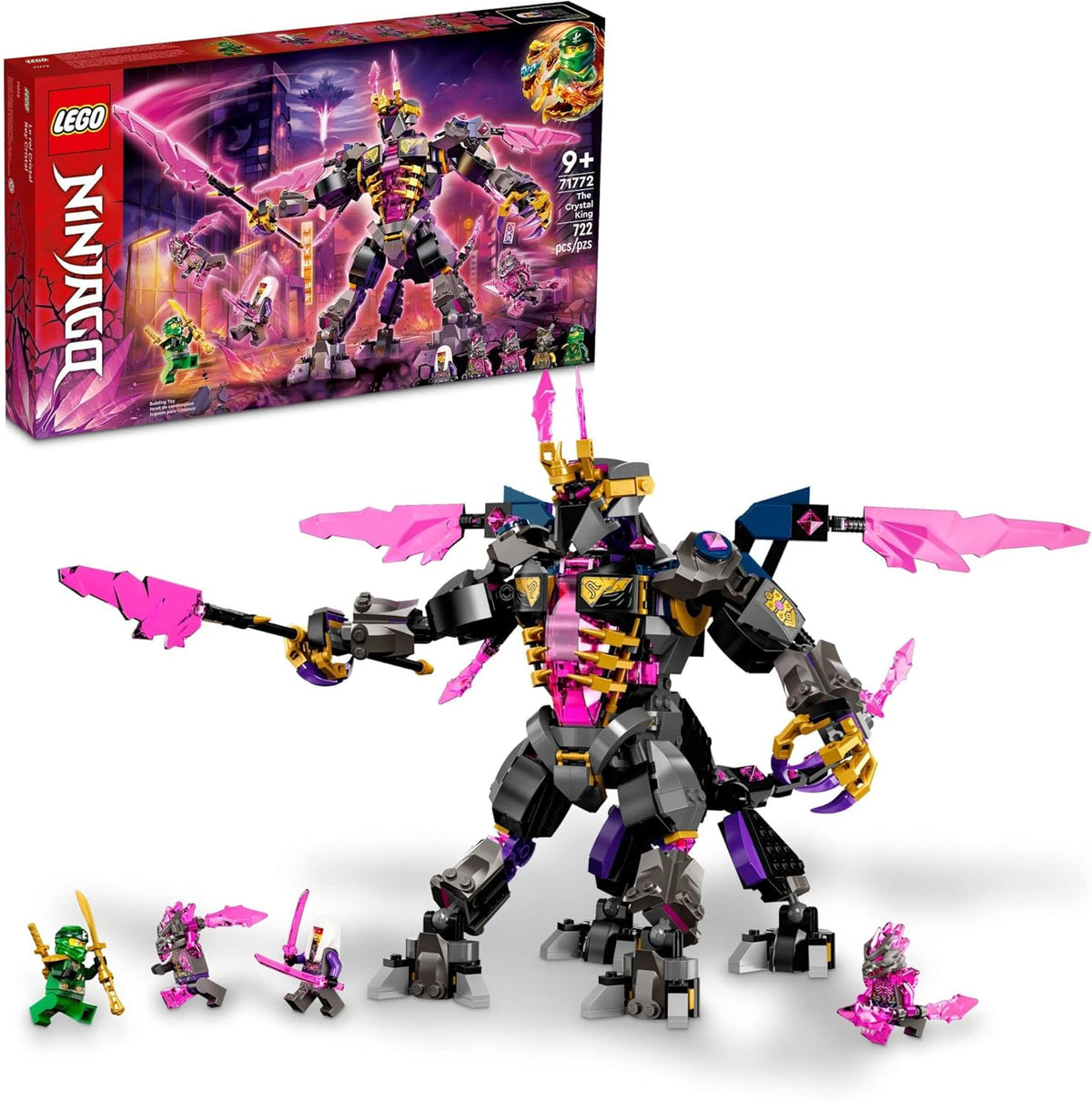 LEGO NINJAGO The Crystal King 71772 Ninja Villain Building Toy Set for Boys - image 1