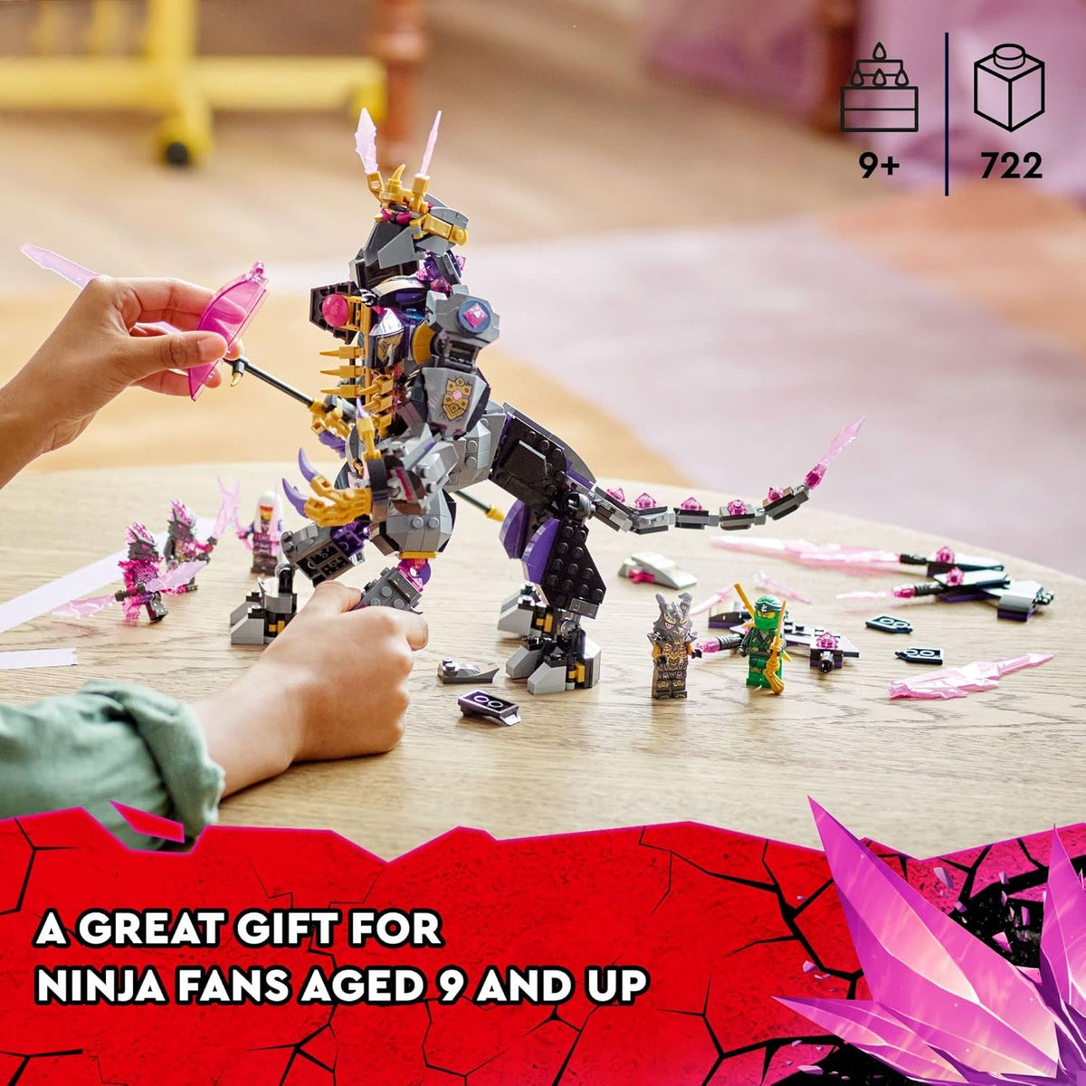 LEGO NINJAGO The Crystal King 71772 Ninja Villain Building Toy Set for Boys - image 6
