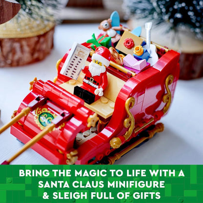LEGO Santa’s Sleigh - Building Toy w/ 4 Reindeer Figures, a Santa Claus Minifigure and Toy Gifts - image 4