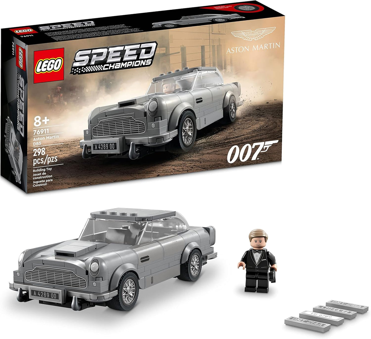 LEGO Speed Champions 007 Aston Martin DB5 76911 Toy Building Set; James Bond Model for Kids and Car... - image 1
