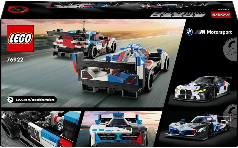 LEGO Speed Champions BMW M4 GT3 & BMW M Hybrid V8 Race Cars for 9 Plus Year Old Boys & Girls - image 6