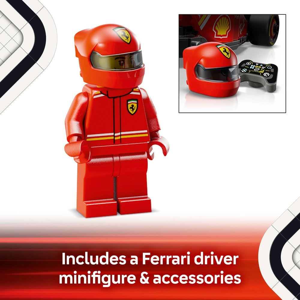 LEGO Speed Champions Ferrari SF-24 F1 Race Car Toy with a Collectible Formula 1 Driver Minifigure - image 4