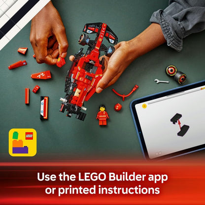 LEGO Speed Champions Ferrari SF-24 F1 Race Car Toy with a Collectible Formula 1 Driver Minifigure - image 6