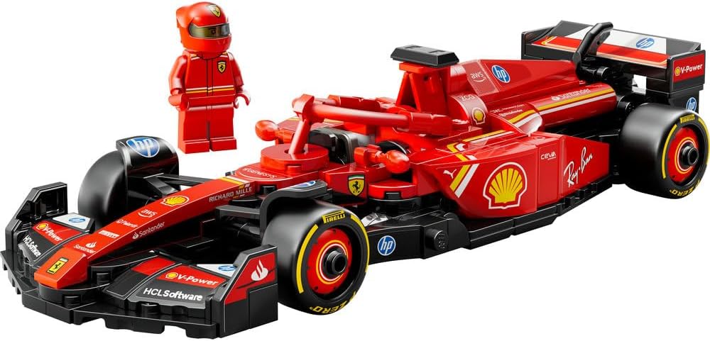 LEGO Speed Champions Ferrari SF-24 F1 Race Car Toy with a Collectible Formula 1 Driver Minifigure - image 8