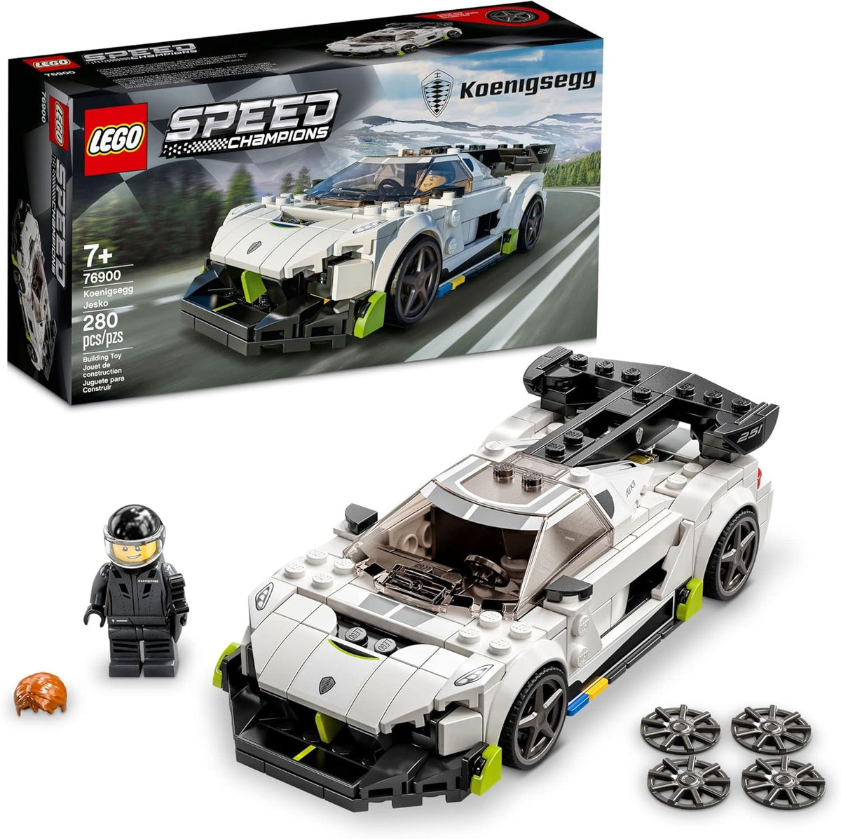 LEGO Speed Champions Koenigsegg Jesko 76900 Racing Sports Car Toy with Driver Minifigure - image 1