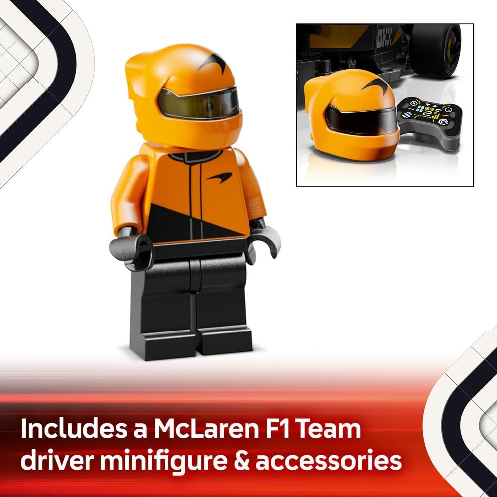LEGO Speed Champions McLaren F1 Team MCL38 Race Car Toy with a Collectible Formula 1 Driver... - image 4