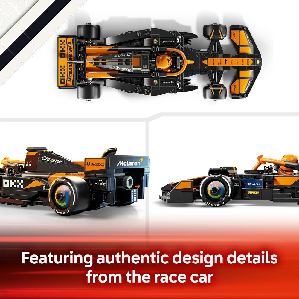 LEGO Speed Champions McLaren F1 Team MCL38 Race Car Toy with a Collectible Formula 1 Driver... - image 5