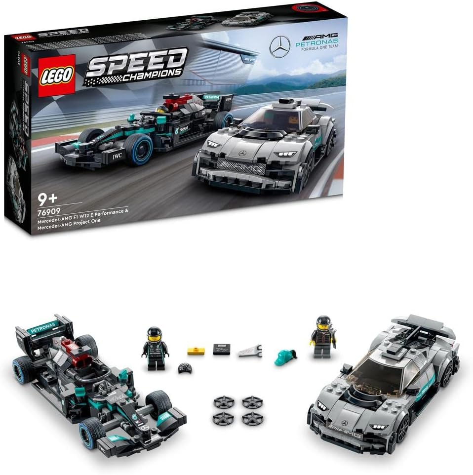 LEGO Speed Champions Mercedes-AMG F1 W12 E Performance & Mercedes-AMG Project One 2 Car Models Set - image 1