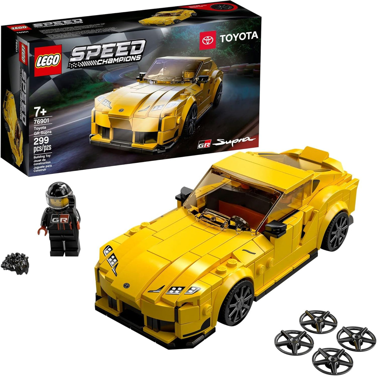 LEGO Speed Champions Toyota GR Supra 76901 Collectible Sports Car Toy Building Set with Racing... - image 1