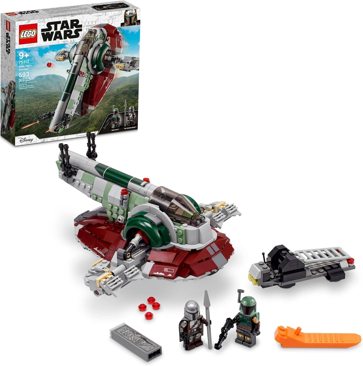 LEGO Star Wars Boba Fett Starship 75312 Building Toy - image 1