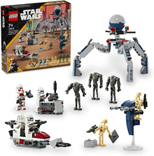LEGO Star Wars Clone Trooper & Battle Droid Battle Pack Building Toys for Kids with Speeder Bike... - image 1
