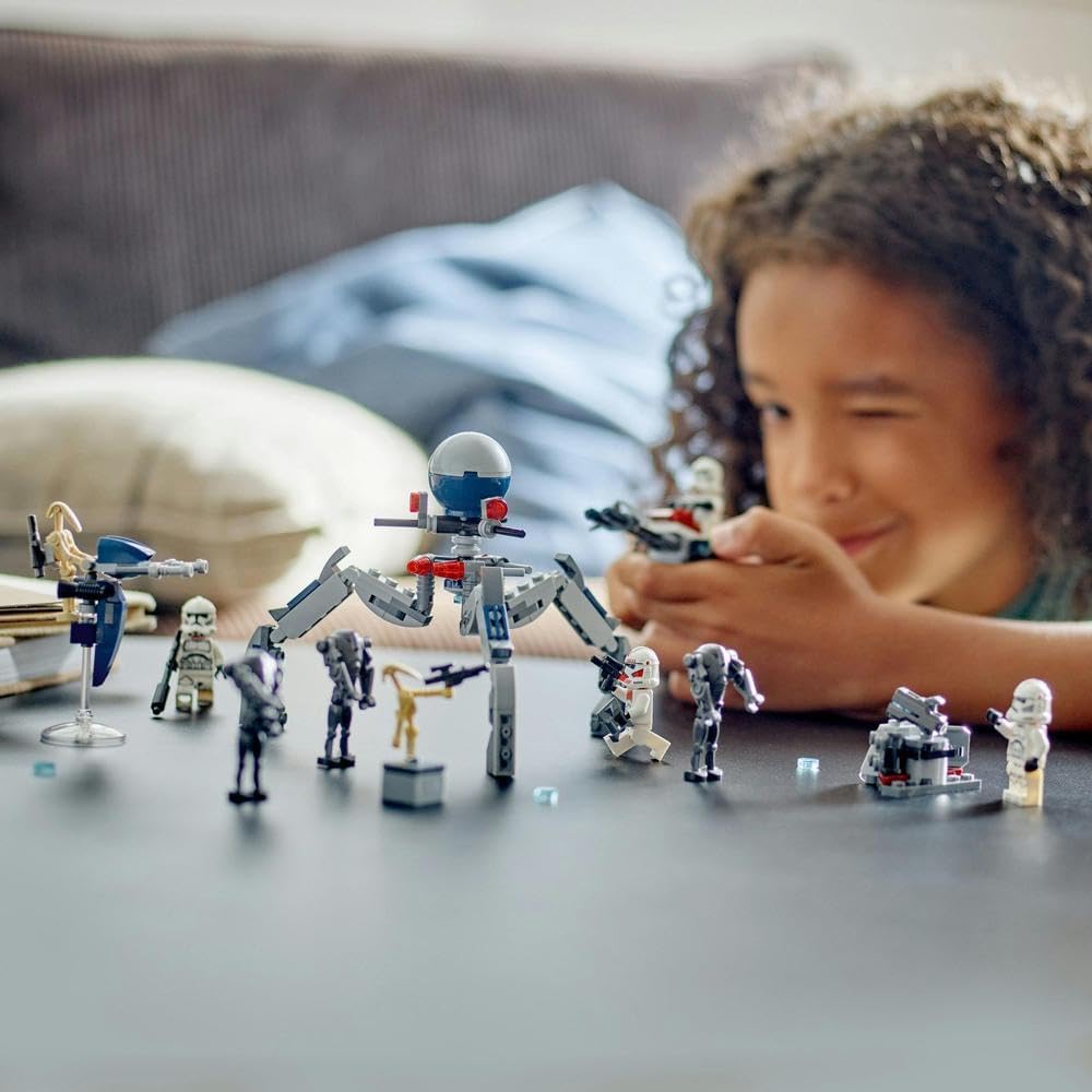 LEGO Star Wars Clone Trooper & Battle Droid Battle Pack Building Toys for Kids with Speeder Bike... - image 2