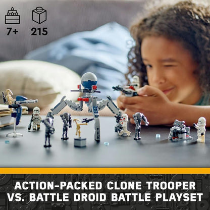 LEGO Star Wars Clone Trooper & Battle Droid Battle Pack Building Toys for Kids with Speeder Bike... - image 3