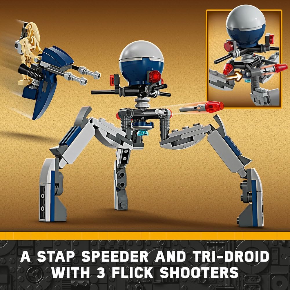 LEGO Star Wars Clone Trooper & Battle Droid Battle Pack Building Toys for Kids with Speeder Bike... - image 6